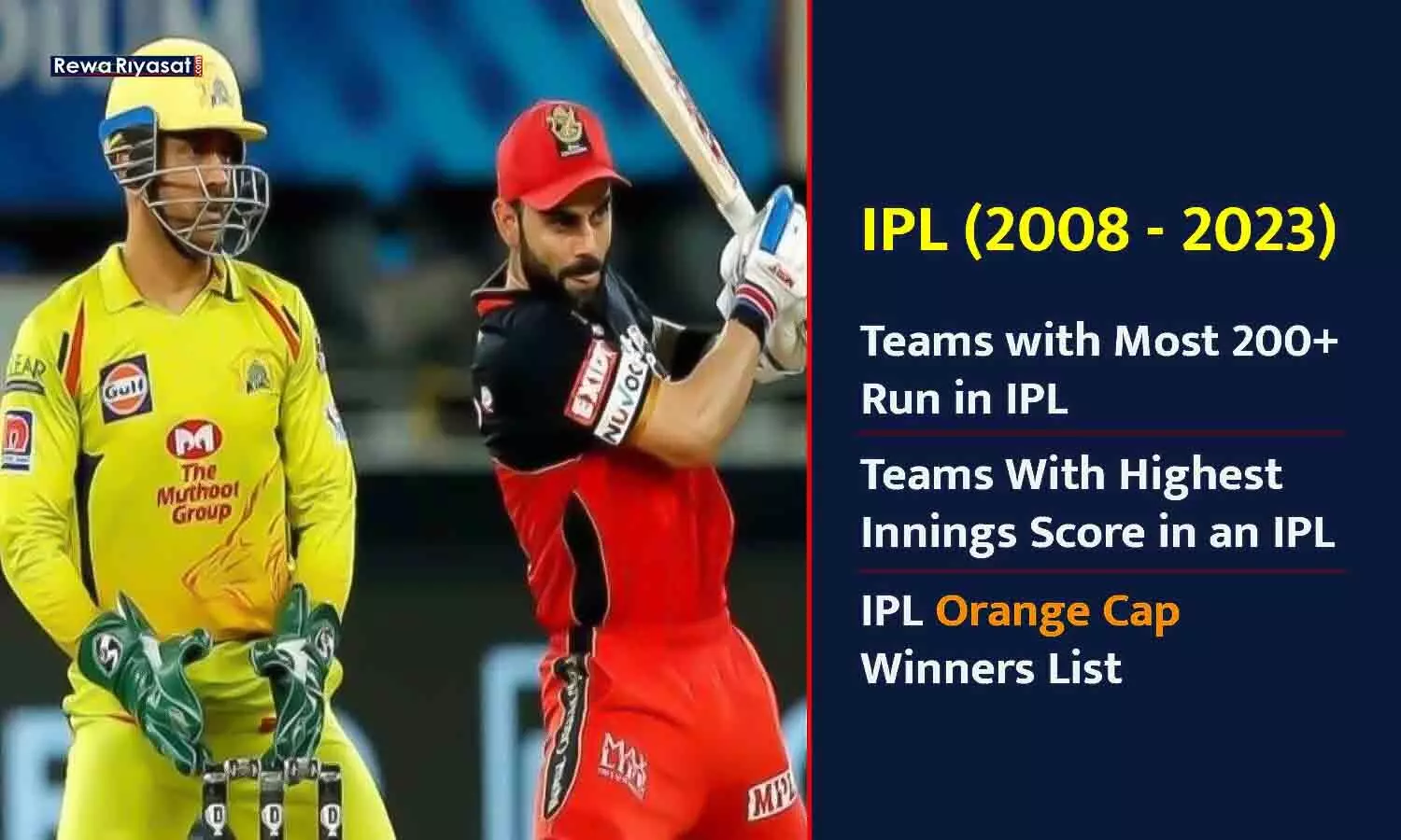 IPL में सबसे ज्यादा 200+ रन बनाने वाली टीमें (2008 - 2023)