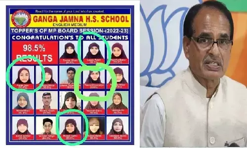 एमपी दमोह की गंगा जमुना स्कूल में हिंदू लड़कियों को भी हिजाब पहनाया जाता है! सीएम चौहान ने जांच बैठा दी एमपी दमोह की गंगा जमुना स्कूल में हिंदू लड़कियों को भी हिजाब पहनाया जाता है! सीएम चौहान ने जांच बैठा दी