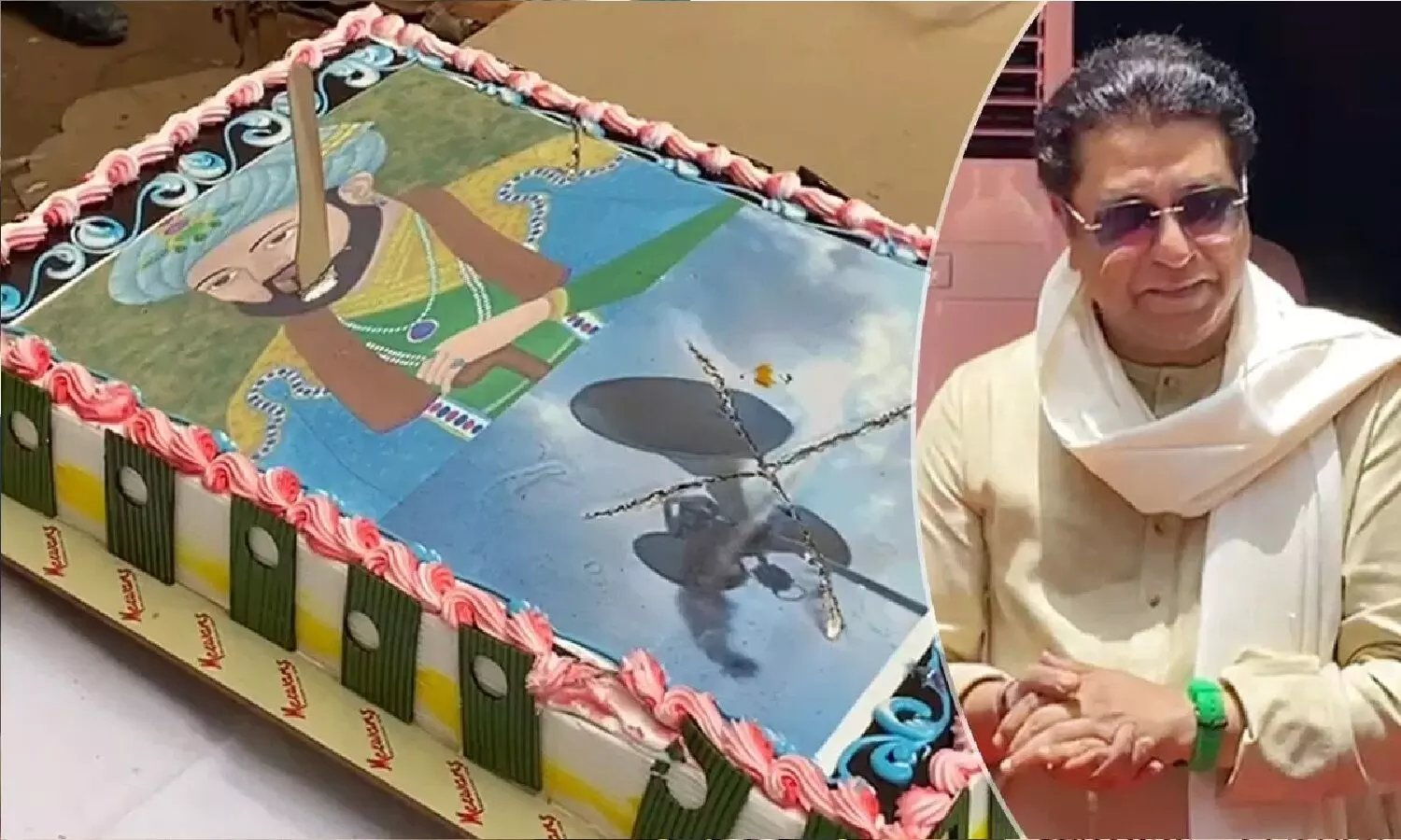 राज ठाकरे ने जन्मदिन पर औरंगजेब और मस्जिद में लगे लाउडस्पीकर वाला केक काटा! बवाल मच गया