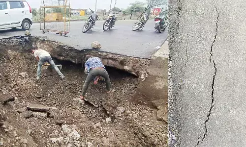 मध्यप्रदेश में एफडीआर तकनीक से बनाई गई पहली सड़क के डेढ़ माह में ही उड़ गए परखच्चे