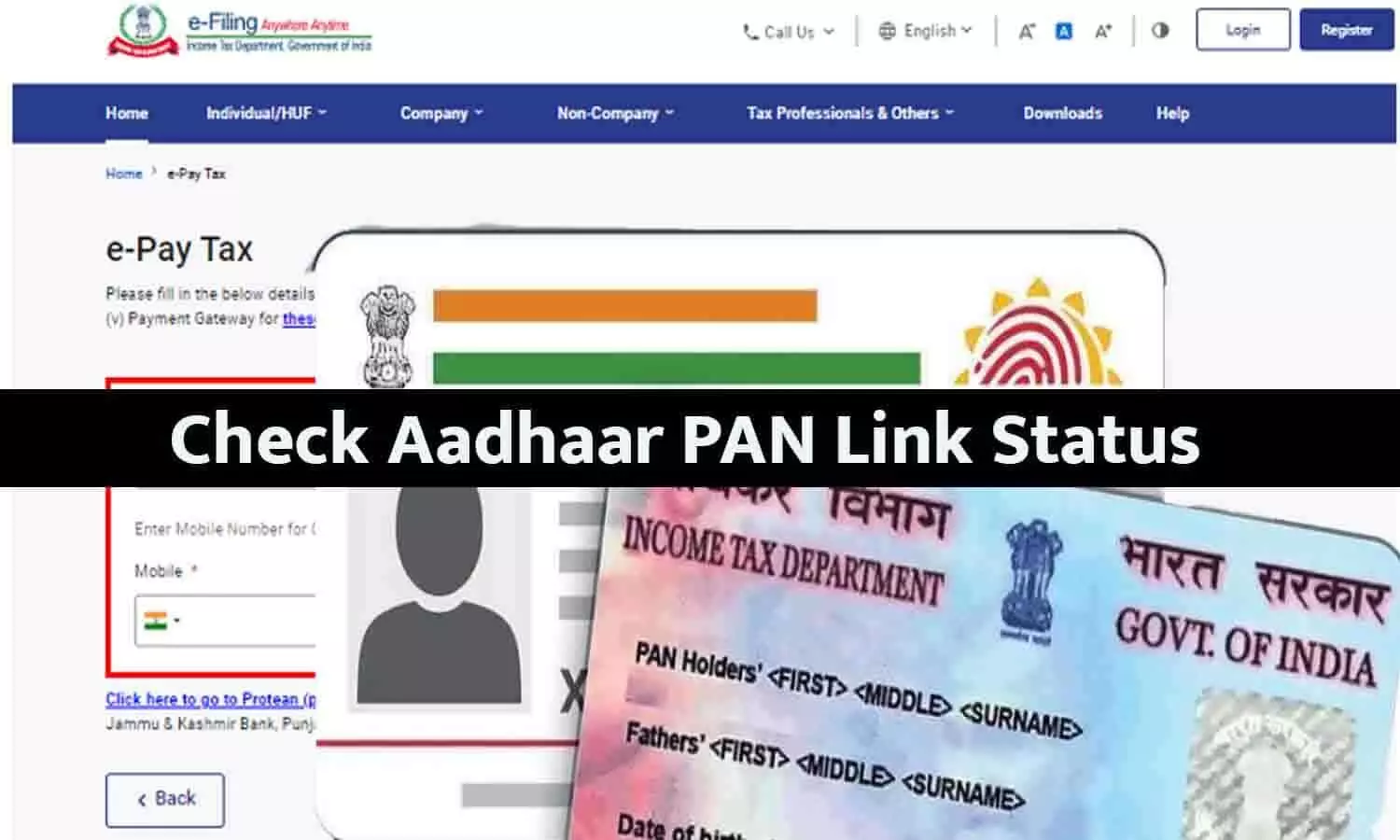 Check Aadhaar PAN Link Status