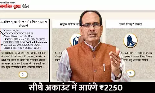 Vidhwa Pension Yojana Registration In MP 2023: बड़ा ऐलान! सीधे अकाउंट में आएंगे ₹2250 Vidhwa Pension Yojana Registration In MP 2023: बड़ा ऐलान! सीधे अकाउंट में आएंगे ₹2250