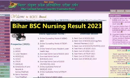 Bihar BSC Nursing Result 2023 जारी, DIRECT LINK से करें CHECK