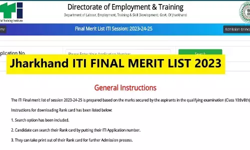 Jharkhand ITI Merit List 2023 Jharkhand ITI Merit List 2023