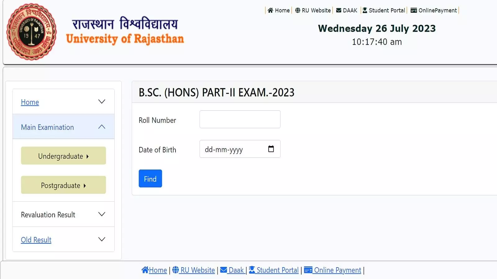 Rajasthan University BSC Result 2023 जारी, ऐसे करें चेक
