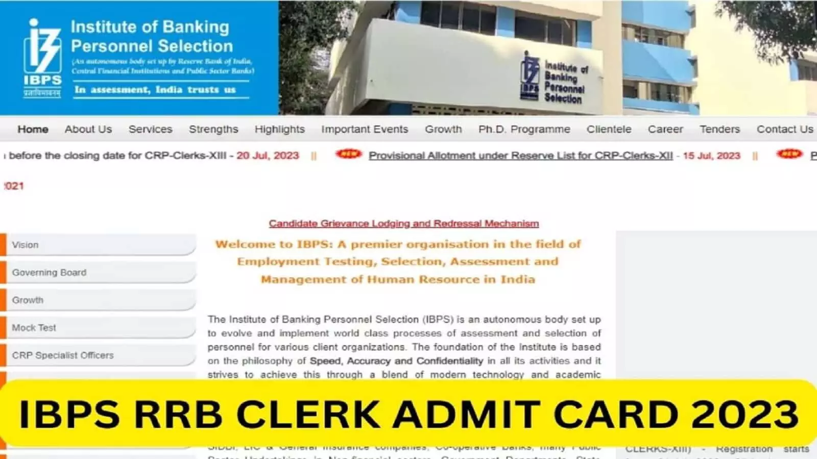 IBPS RRB Clerk Admit Card 2023 जारी, इस डायरेक्ट लिंक पर क्लिक कर करें डाउनलोड