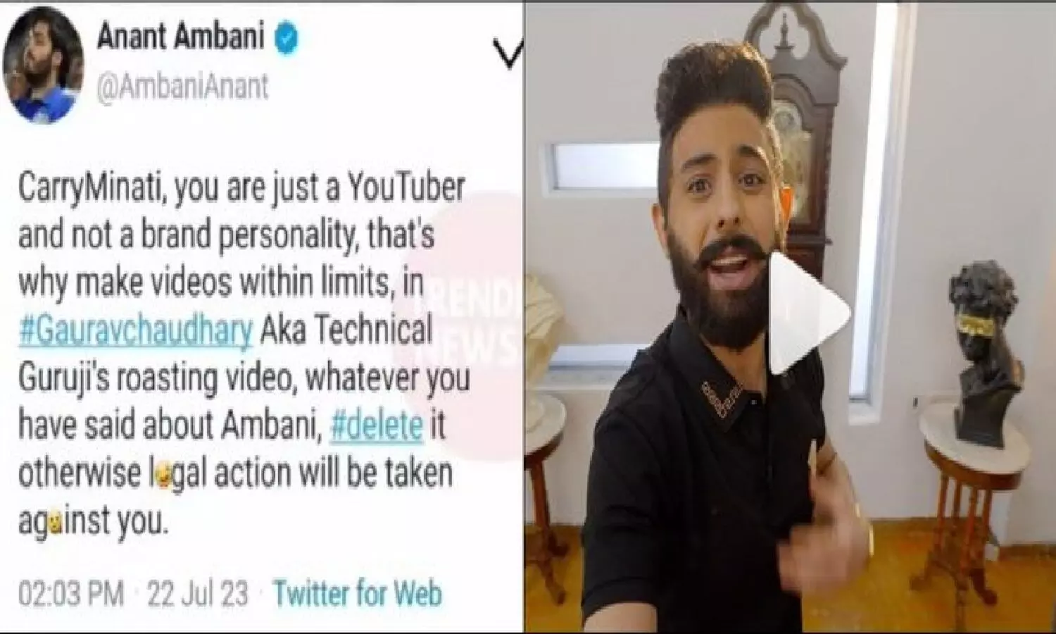 FACT CHECK: Anant Ambani ने CarryMinati को दी धमकी! टेक्निकल गुरूजी को रोस्ट करने के चक्कर में बुरे फंसे अजय नागर
