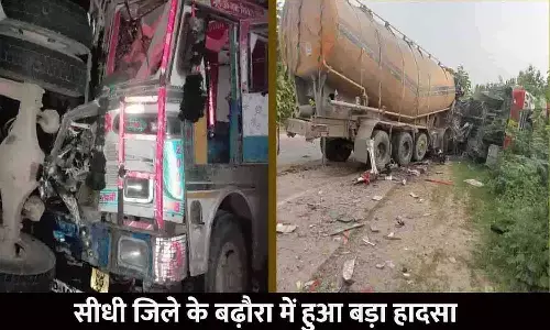 सीधी जिले के बढ़ौरा में हुआ बड़ा हादसा, यात्रियों से भरी बस को बलकर ने मारी टक्कर, 40 से अधिक यात्री घायल