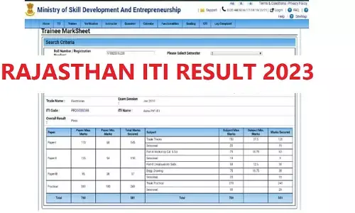 Rajasthan ITI Result 2023 जारी, ऐसे करें चेक Rajasthan ITI Result 2023 जारी, ऐसे करें चेक