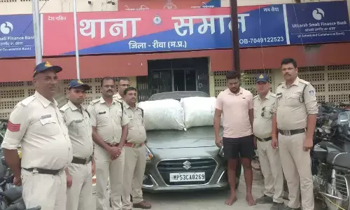 रीवा पुलिस ने पकड़ी 3 लाख रुपए से अधिक के गांजा की खेप, वाहन सहित तस्कर गिरफ्तार