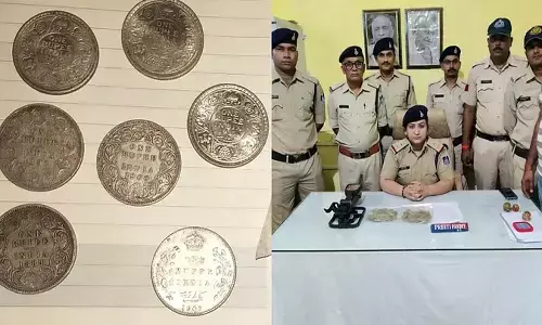 एमपी के दमोह में मिले अंग्रेजों के जमाने के 140 सिक्के, बेचने से पहले 3 आरोपी गिरफ्तार