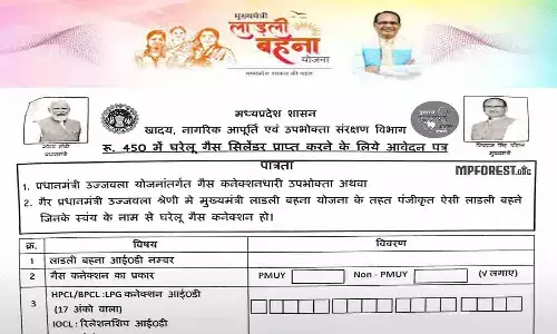 Ladli Behna Gas Cylinder Yojana Form PDF Kaise Download Kare: लाडली बहना 450 रूपए का गैस सिलेंडर रजिस्ट्रेशन फॉर्म डाउनलोड करें?
