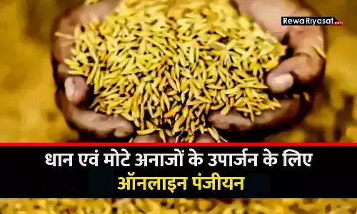 समर्थन मूल्य पर धान, मक्का तथा अन्य मोटे अनाजों का उपार्जन, ऑनलाइन पंजीयन की अंतिम तिथि 15 अक्टूबर समर्थन मूल्य पर धान, मक्का तथा अन्य मोटे अनाजों का उपार्जन, ऑनलाइन पंजीयन की अंतिम तिथि 15 अक्टूबर