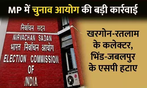 MP में चुनाव आयोग की बड़ी कार्रवाई: भाजपा के लिए काम! खरगोन-रतलाम के कलेक्टर, भिंड-जबलपुर के एसपी हटाए