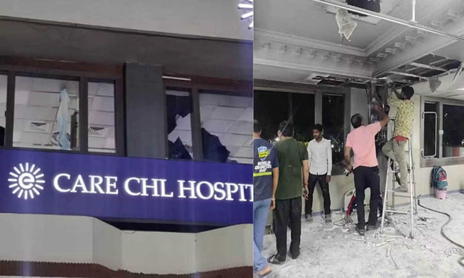 इंदौर अस्पताल के आईसीयू में भड़की आग, कांच तोड़कर परिजनों ने बचाई मरीजों की जान