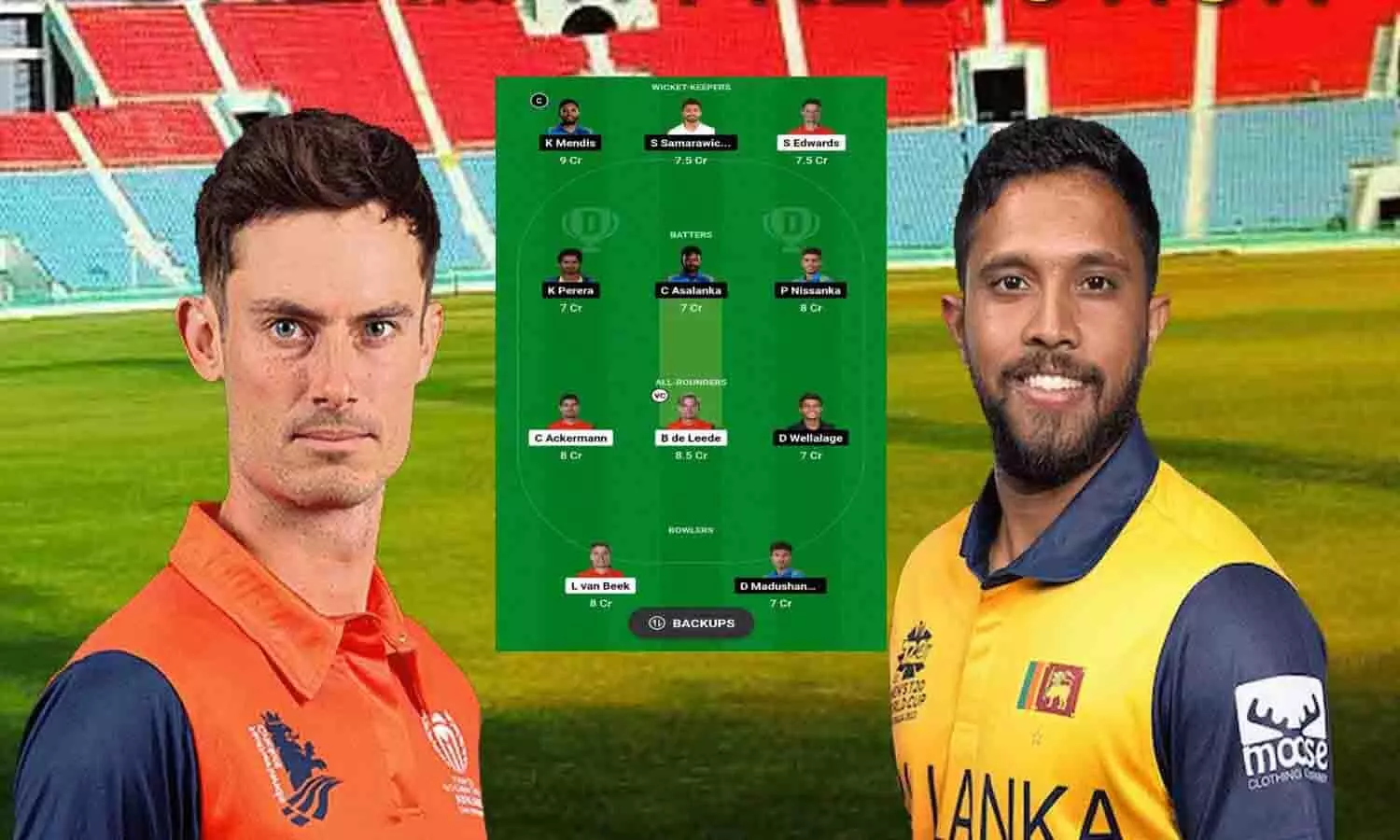 NED vs SL Dream11 Prediction In Hindi: नीदरलैंड्स-श्रीलंका मैच में इन्हे बनाये कप्तान और उपकप्तान, 2 करोड़ मिलना तय