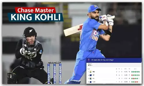 वर्ल्ड कप में 20 साल बाद भारत ने न्यूजीलैंड को हराया: कोहली ने 95 बनाए, शमी ने चटके 5 विकेट; टेबल टॉपर बनी टीम इंडिया