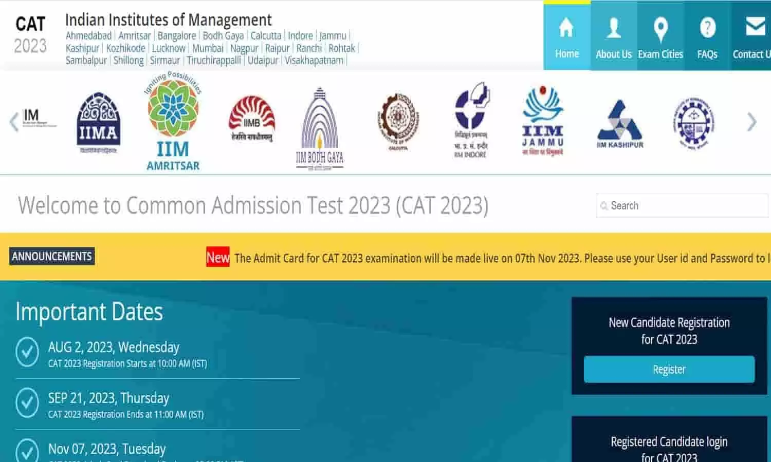 IIM CAT 2023 Admit Card Live Updates: IIM CAT एडमिट कार्ड iimcat.ac.in पर जारी, Direct Link से चेक करे IIM CAT 2023 Admit Card Live Updates: IIM CAT एडमिट कार्ड iimcat.ac.in पर जारी, Direct Link से चेक करे