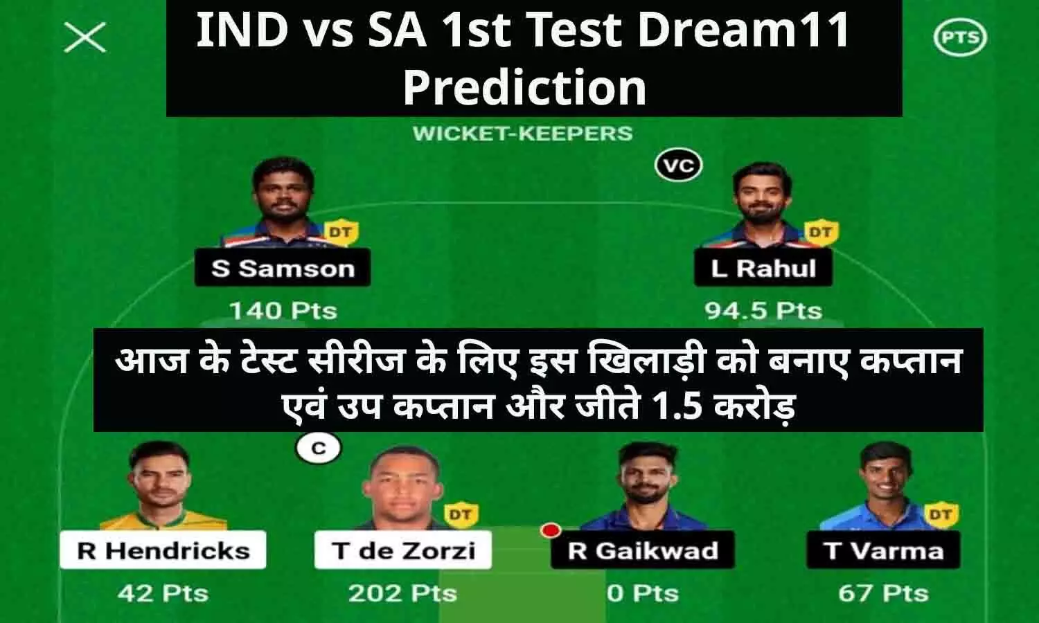 IND vs SA 1st Test Dream11 Prediction: आज के टेस्ट मैच के लिए इस खिलाड़ी को बनाए कप्तान एवं उप कप्तान और जीते 1.5 करोड़