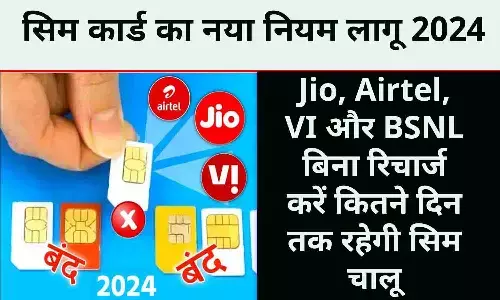 SIM Activated Without Recharge New Rules 2024: नया नियम! Jio, Airtel, VI और BSNL बिना रिचार्ज करें कितने दिन तक रहेगी सिम चालू, जाने Latest Update SIM Activated Without Recharge New Rules 2024: नया नियम! Jio, Airtel, VI और BSNL बिना रिचार्ज करें कितने दिन तक रहेगी सिम चालू, जाने Latest Update