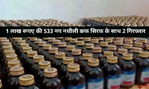 रीवा: 1 लाख रूपए की 533 नग नशीली कफ सिरफ के साथ 2 गिरफ्तार