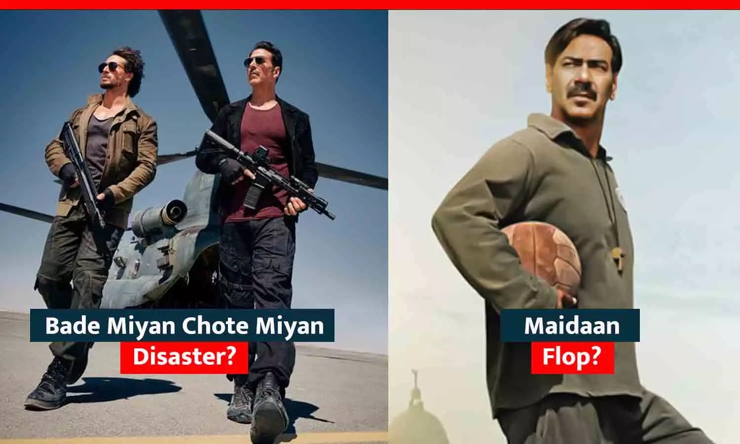 बड़े मियां छोटे मियां के डिजास्टर, मैदान के फ्लॉप होने का खतरा; पहले वीकेंड में ही दर्शकों को नहीं लुभा पाईं अक्षय-अजय की फिल्में