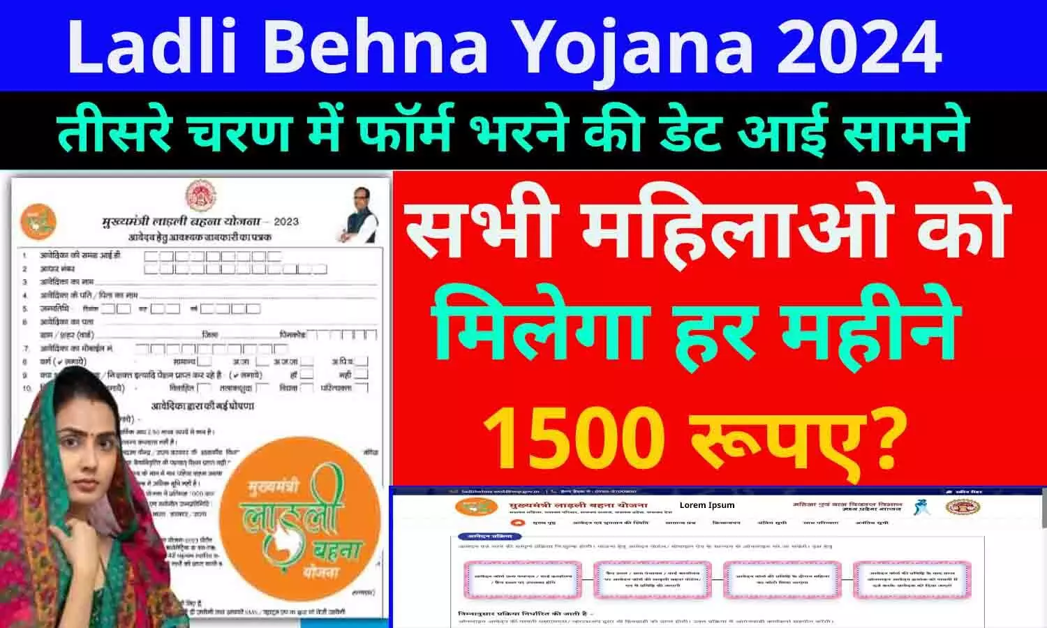 Ladli Behna Yojana 3.0 Registration Date Online Apply 2024: बड़ा ऐलान! तीसरे चरण में फॉर्म भरने की डेट आई सामने, सभी महिलाओ को मिलेगा हर महीने 1500 रूपए?