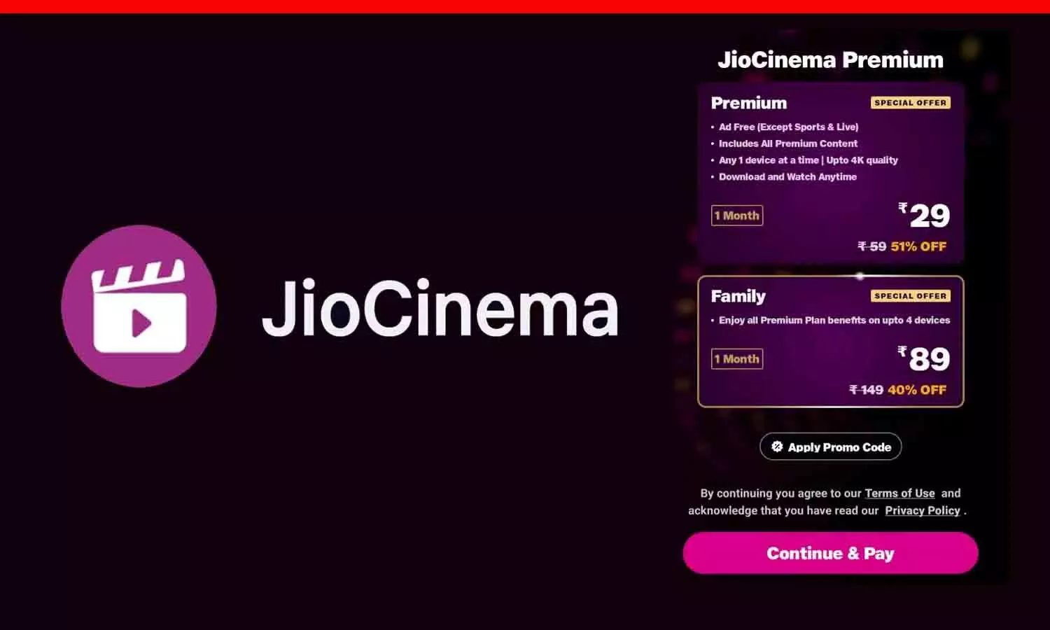 JioCinema Premium