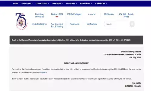 ICAI CA Foundation Result LIVE Updates: सीए फाउंडेशन जून 2024 का परिणाम आज icai.nic.in पर जारी? जाने पूरी डिटेल्स। ..