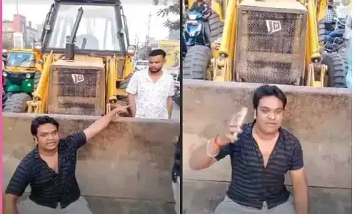 रीवा: नगर निगम की अतिक्रमण कार्रवाई से नाराज युवक ने मचाया हंगामा, कहा- मैंने 2 मिनट मांगा फिर भी महंगा बोर्ड तोडा....बगल की दुकानों से पैसे लेने का लगाया आरोप...