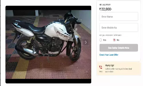 Second Hand Bike In Hyderabad: ₹132000 की TVS Apache RTR 160 Dual Disc ABS मिल रही मात्र ₹22000 (Second Hand Bike In  Hyderabad 2025)