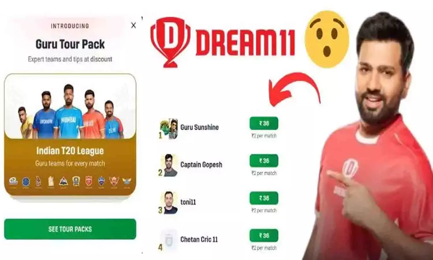 Dream 11 Guru Tour Packs Update: सिर्फ ₹2 में पाए हर मैच की Expert Team? ड्रीम 11 टूर पैक्स से 4 करोड़ रूपए पाना हुआ बेहद आसान...जाने Details..