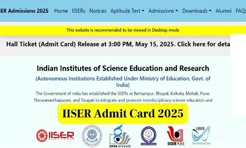 IISER IAT 2025 admit card download process