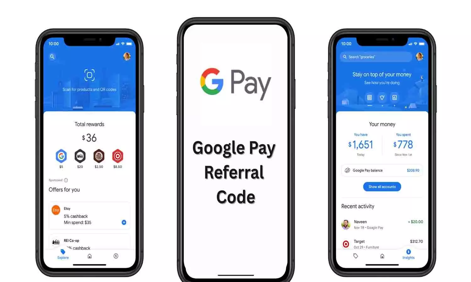 Google Pay referral code से पैसे कमाने की जानकारी