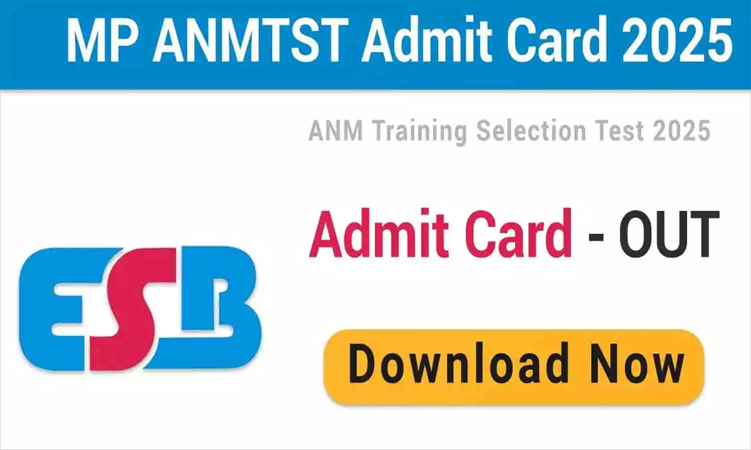 MPESB ANM-TST Admit Card 2025 Out