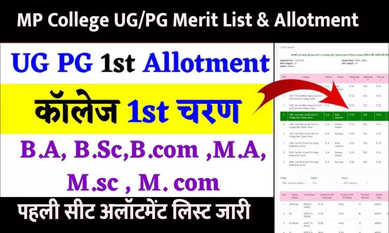 MP ePravesh UG PG allotment letter download screenshot MP ePravesh UG PG allotment letter download screenshot