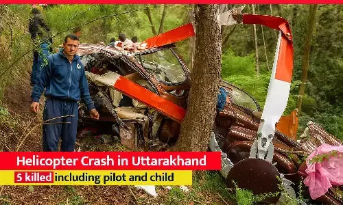 केदारनाथ के पास गौरीकुंड में हेलिकॉप्टर क्रैश: पायलट और बच्चे समेत 5 की मौत; उत्तराखंड में हाल में चौथा बड़ा विमान हादसा