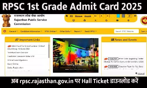 RPSC 1st Grade Admit Card 2025