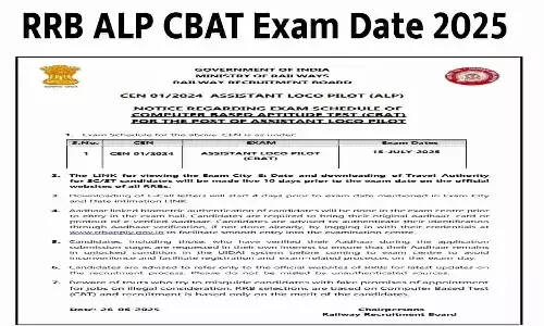 RRB ALP CBAT Exam Date 2025: जानिए एडमिट कार्ड, तैयारी टिप्स, पैटर्न, और महत्वपूर्ण अपडेट्स