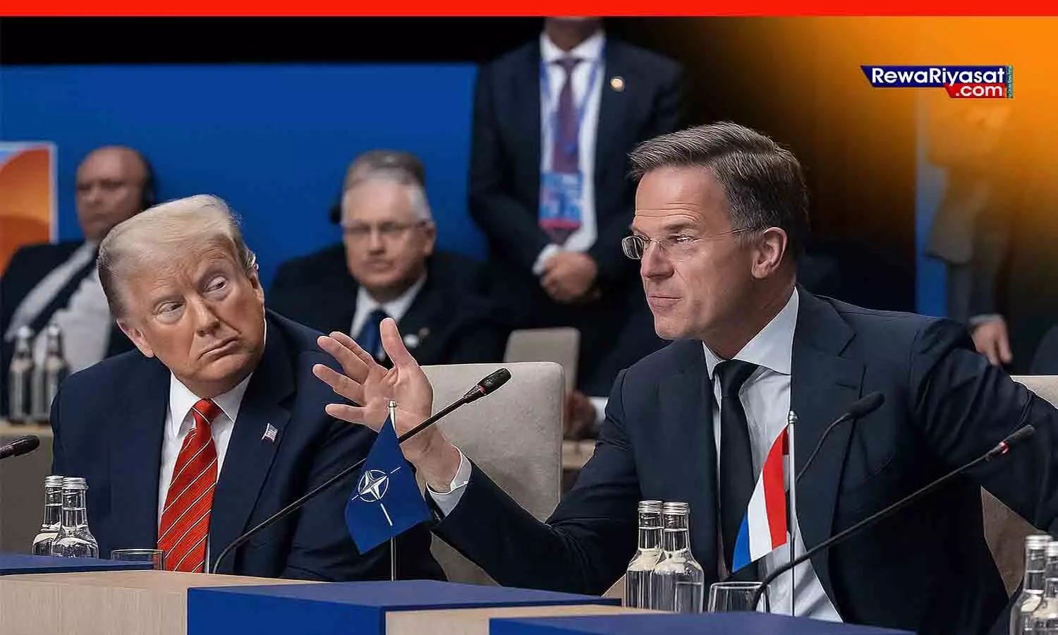 नाटो का लोगो और मार्क रूट, जो रूस के साथ व्यापार करने वाले देशों पर प्रतिबंधों की बात कर रहे हैं. नाटो का लोगो और मार्क रूट, जो रूस के साथ व्यापार करने वाले देशों पर प्रतिबंधों की बात कर रहे हैं.