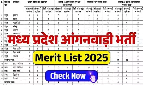 MP Anganwadi Merit List 2025: मध्यप्रदेश आंगनवाड़ी कार्यकर्ता एवं सहायिका भर्ती मेरिट लिस्ट 2025 जिलेवार जारी, यहां जाने डाउनलोड लिंक, अलॉटमेंट स्टेप और चयन प्रक्रिया