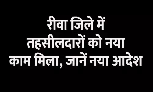 रीवा जिले में तहसीलदारों को नया काम मिला, जानें नया आदेश