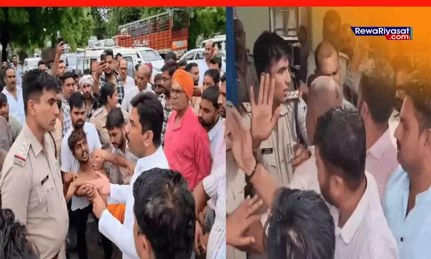 रीवा के चोरहटा थाना में सियासी हंगामा: सेमरिया विधायक ने कर्मचारी को पीटा, FIR दर्ज कराने थाना पहुंचे पूर्व MLA ने CSP को असंवेदनशील औरत कह डाला; TI को हांथ जोड़ने पड़े