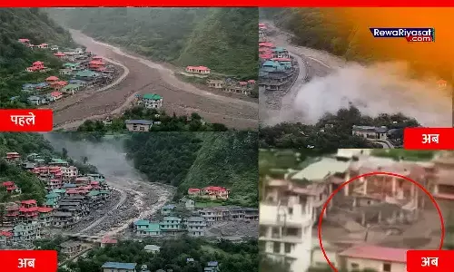 धराली गांव में महज कुछ सेकंडों में मलवे में दब गए सैकड़ों मकान-होटल