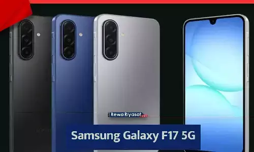 Samsung Galaxy F17 5G स्मार्टफोन का फ्रंट और बैक व्यू, जिसमें इसके आकर्षक डिजाइन और कैमरा सेटअप को दिखाया गया है। Samsung Galaxy F17 5G स्मार्टफोन का फ्रंट और बैक व्यू, जिसमें इसके आकर्षक डिजाइन और कैमरा सेटअप को दिखाया गया है।