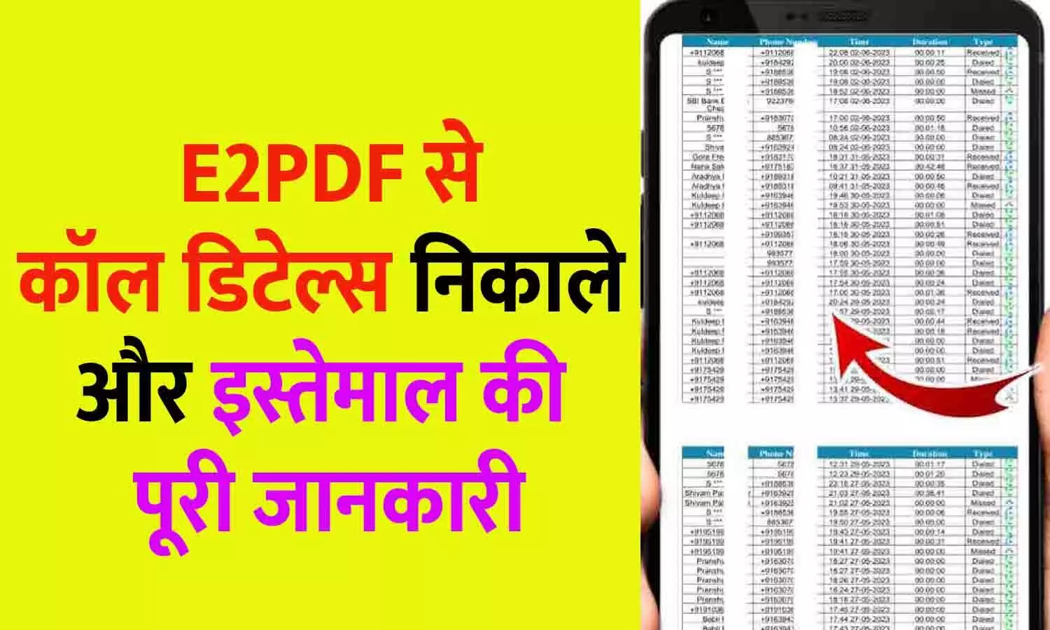E2PDF Call Details 2025: E2PDF से कॉल डिटेल्स निकाले और इस्तेमाल की पूरी जानकारी