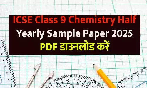 ICSE Class 9 Chemistry Half Yearly Sample Paper 2025 PDF