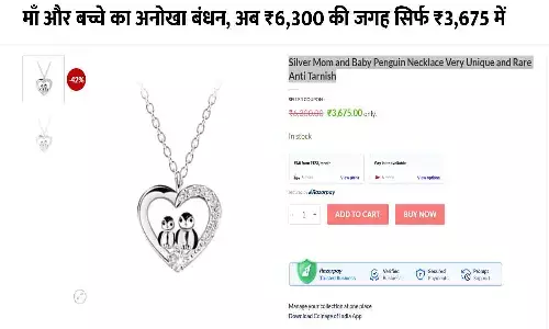 Silver Mom and Baby Penguin Necklace Very Unique and Rare Anti Tarnish