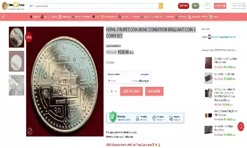 NEPAL 2 Rupee Coin BUNC Condition Brilliant 5 Coins Set