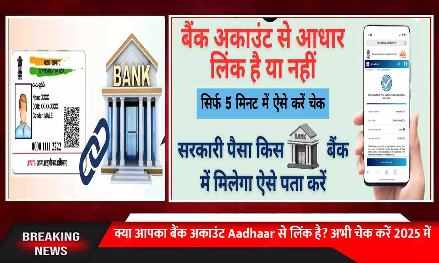 Aadhaar Bank Link Status Check